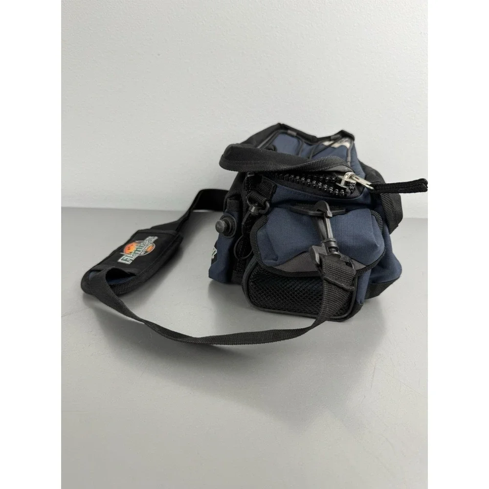 Flambeau Pro Angler Fishing Hunting Bag Multiple Zippers Pockets Strap Blue